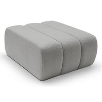 POUF Hellgrau ALOO Gepolstert Bouclé Lambi - Grau, Textil (82/41/75cm) - Sepro Meble