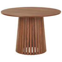ESSZIMMERTISCH Liv Dunkles Holz Ø 110 cm - Dunkelbraun, Holzwerkstoff (110/110/75cm) - Happy Garden