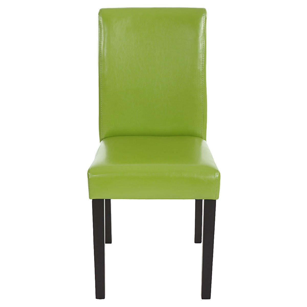 ESSZIMMERSTUHL 6er-Set klassisch und zeitlos 90x43x56cm Sitzhöhe 45cm Kunstleder dunkle Beine Grün - Grün, Kunststoff (43/90/56cm) - CHEFGASTRO