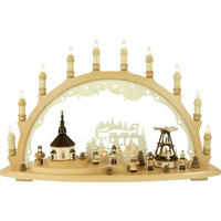 SCHWIBBOGEN Weihnachtsfiguren 10 flammig - Multicolor, Holz (66/44/6.5cm)