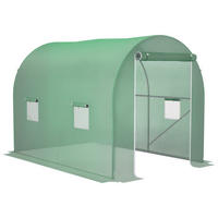 GEWÄCHSHAUS DE-11901 6 m² mit 4 Fenstern und verstärktem Rahmen Grün - Grün, Metall (200/210/300cm) - ComfortXL
