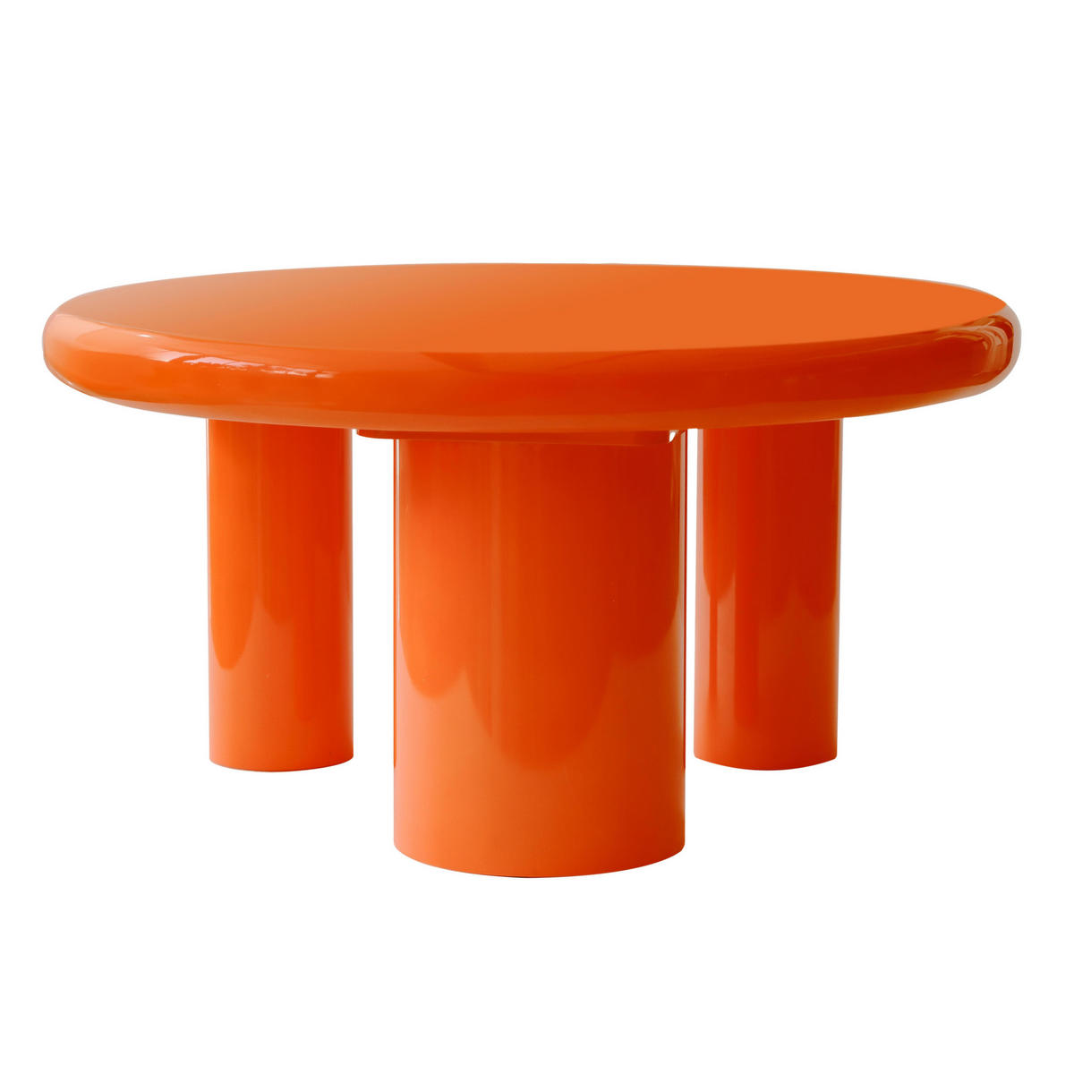 COUCHTISCH, Orange - Orange, Holzwerkstoff (70/70/35.5cm) - Oviala