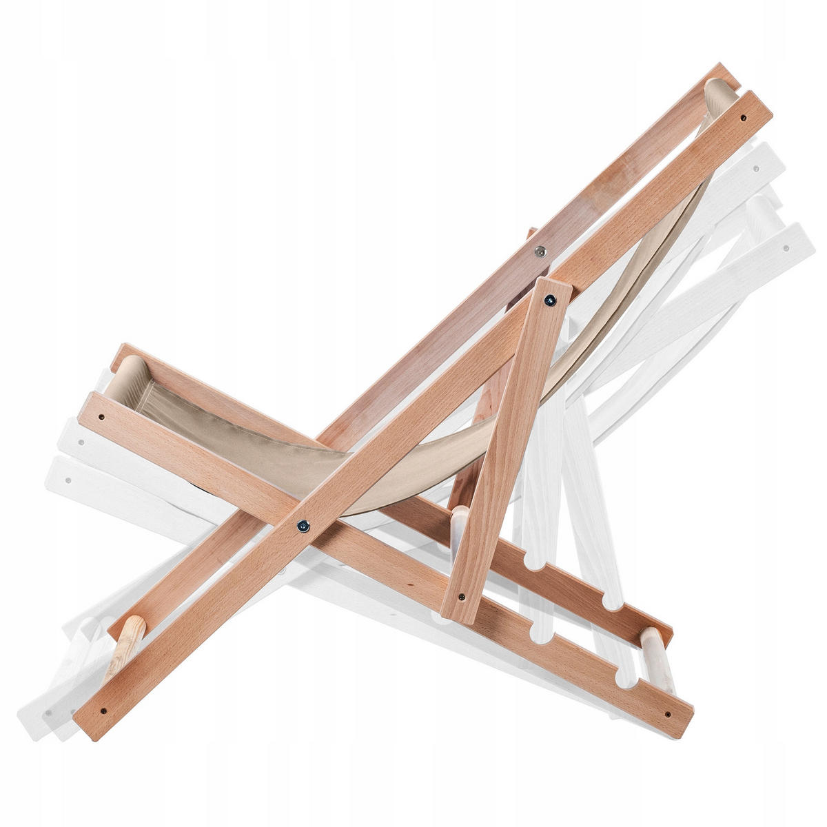 HOLZLIEGESTUHL Cappuccino 1 Stk. - Cappuccino, Holz (53/80cm) - KADAX