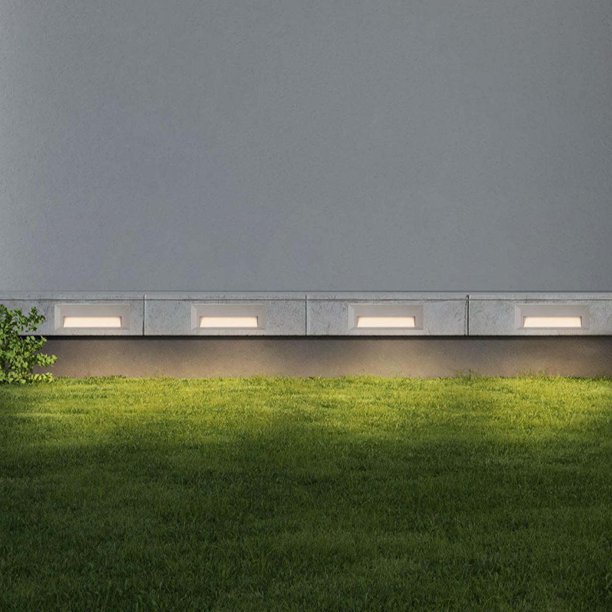 LED AUSSENLEUCHTE Hauswand Grau rechteckig - Grau, Kunststoff (23/2.8/8cm)