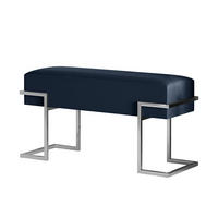 POLSTERBANK CELY 80 cm, Dunkelblau, Metallgestell - Dunkelblau, Holzwerkstoff (80/42/34cm) - Bettso