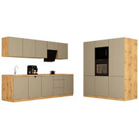 KÜCHENZEILE 300 cm - Langen KL17-M300 - in Beige/ Matt - Beige, Holz (460/212/58cm)