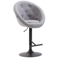 BARHOCKER Stoff grau - Schwarz/Grau, Textil/Metall (65/107/57cm) - CLP