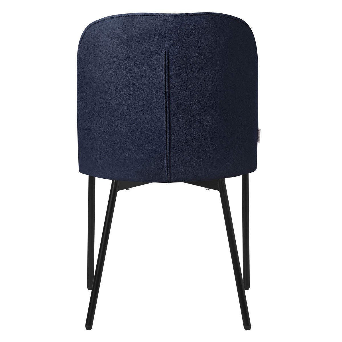 ESSZIMMERSTUHL 6er Set Beige mit Stoffbezug - Schwarz/Dunkelblau, Textil/Metall (50/83/63cm) - ML-DESIGN