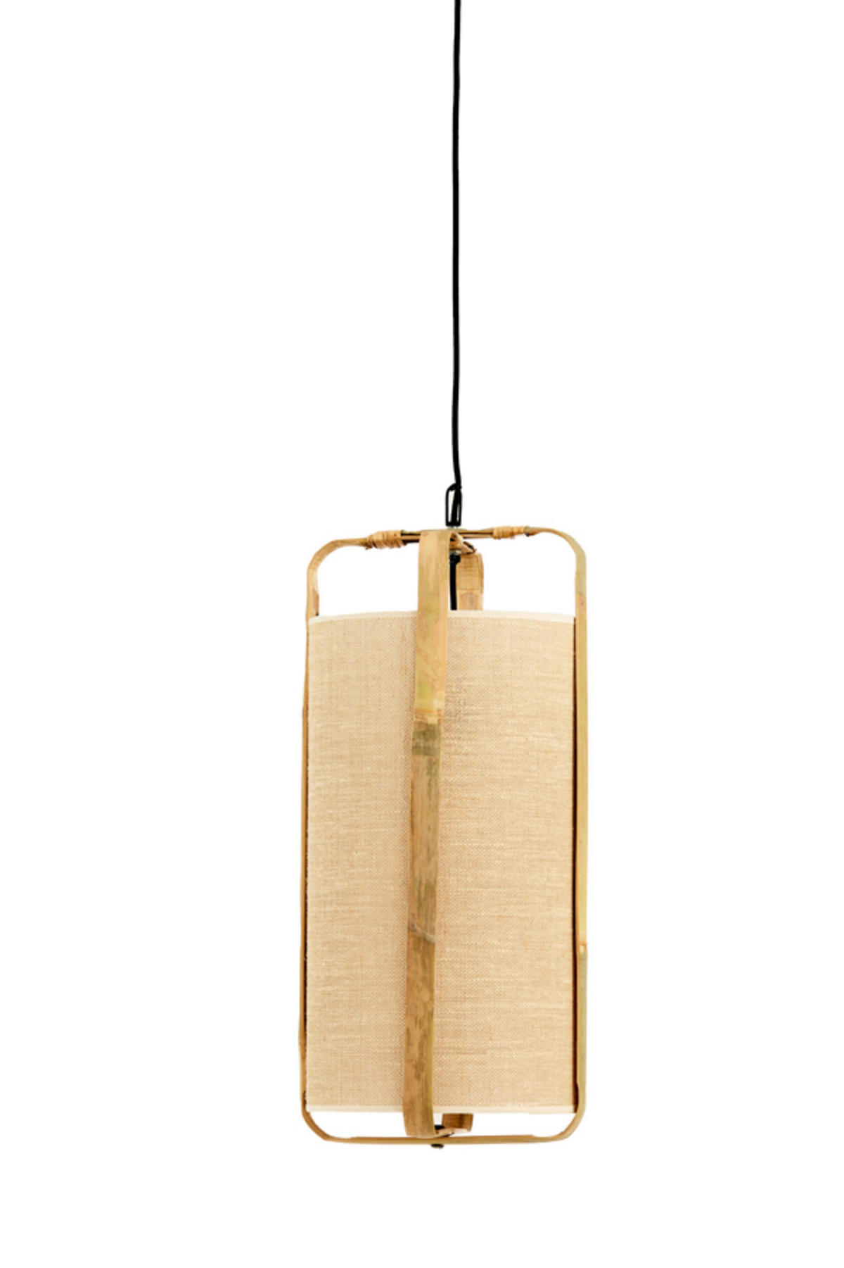 HÄNGELAMPE Sendai Braun Ø32/60 cm - Braun, Holz (32/32/60cm) - Light & Living