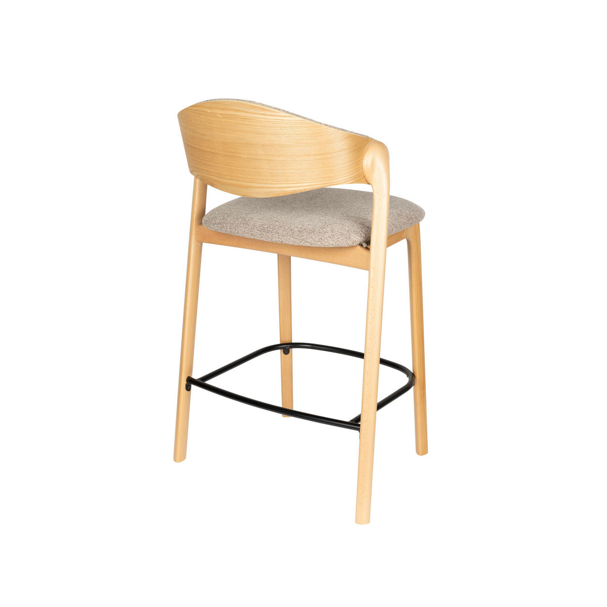 BARHOCKER Babington Rückenlehne 65 cm Naturel - 2 er Set - Beige, Holz (57.7/91.5/51.4cm) - Dutchbone
