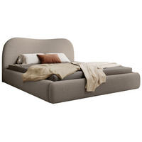 POLSTERBETT SIMSALO Dunkelbeige 140x200 cm - Greige/Schwarz, Kunststoff/Textil (140/200cm) - Selsey