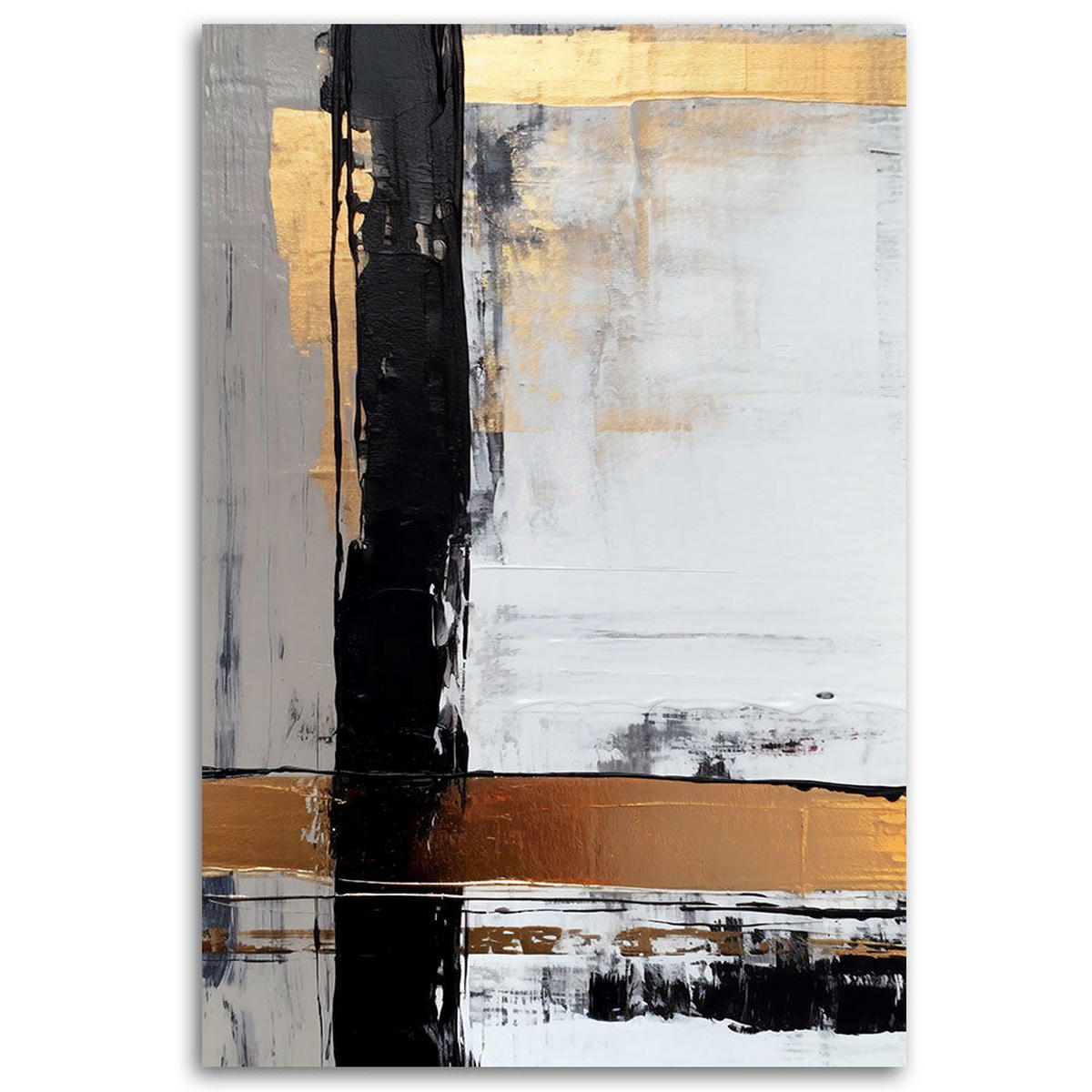KUNSTDRUCK Gold 40/60 cm - Goldfarben, Textil (40/60cm) - KUNSTLOFT