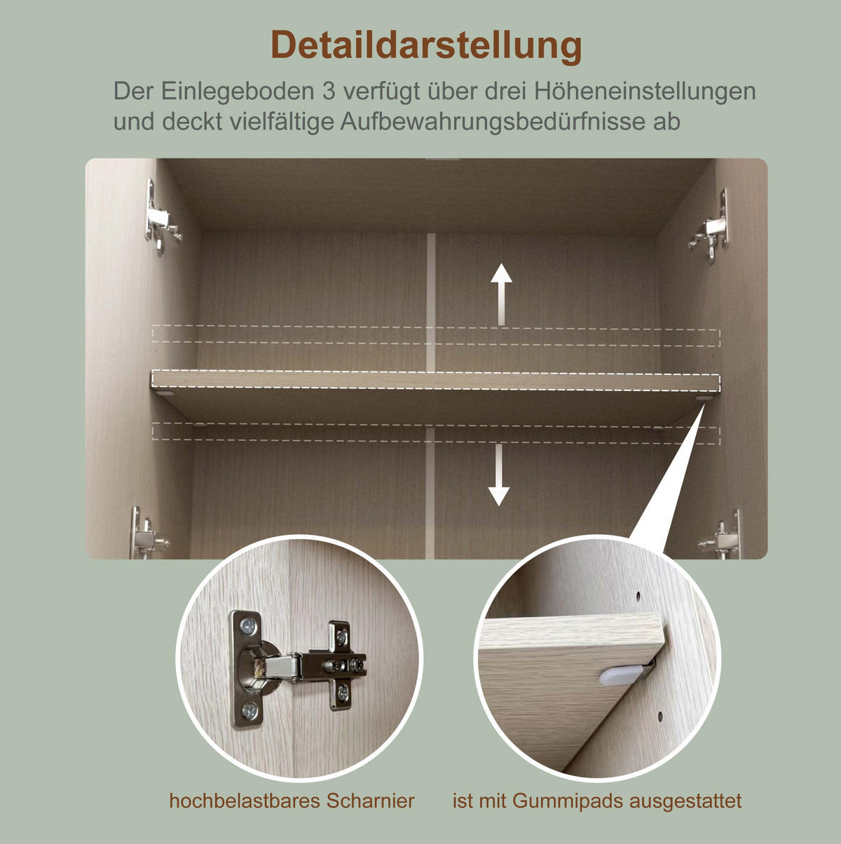 BUFFET 53/35/181 cm mit offener Nische & viel Stauraum in Weiß - Weiß, Holzwerkstoff (35/181/53cm) - BEAOK