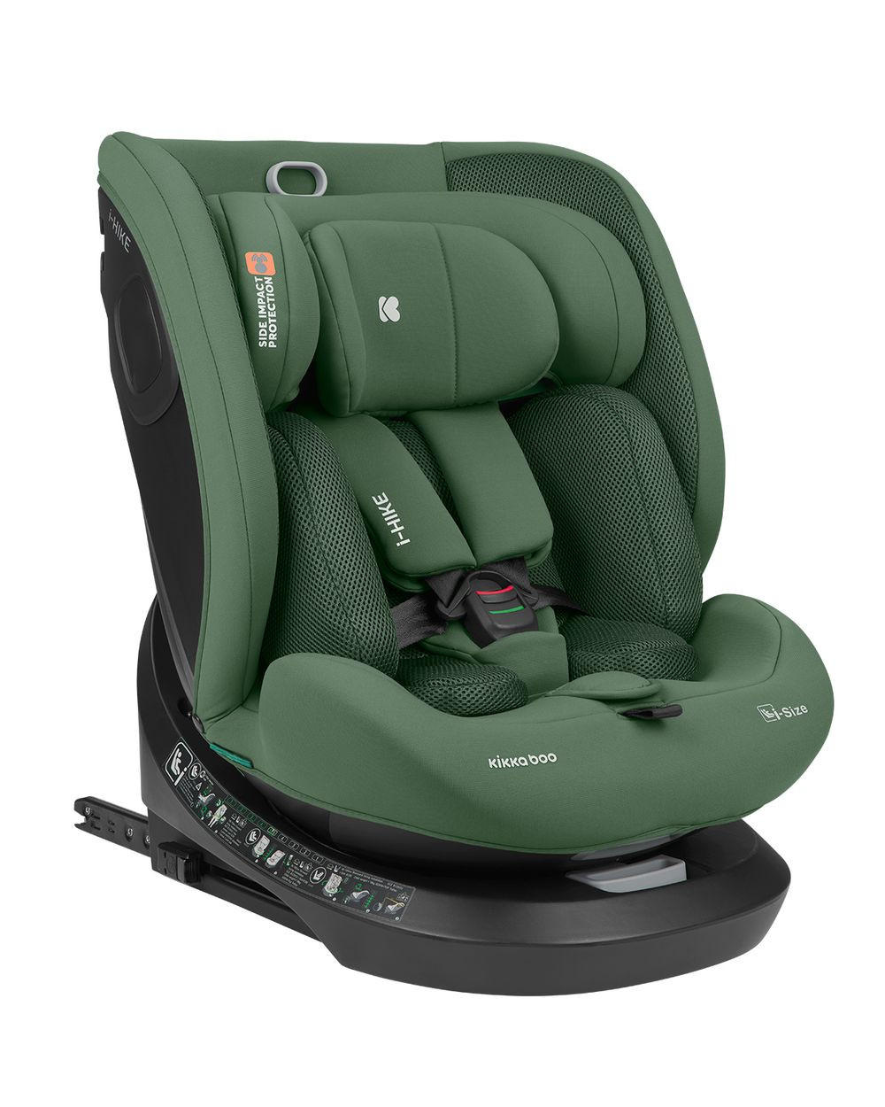 KINDERSITZ i-Size i-Hike dunkelgrün (40-150 cm) Isofix, 360° drehbar, verstellbar - Grün, Kunststoff (44/58/53cm) - Kikka boo