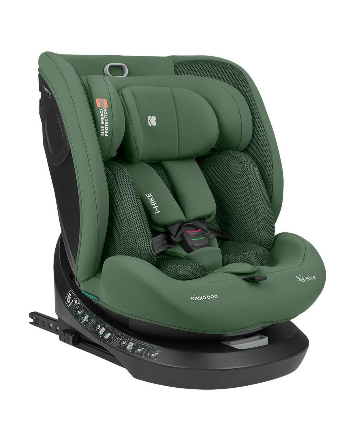KINDERSITZ i-Size i-Hike dunkelgrün (40-150 cm) Isofix, 360° drehbar, verstellbar - Grün, Kunststoff (44/58/53cm) - Kikka boo