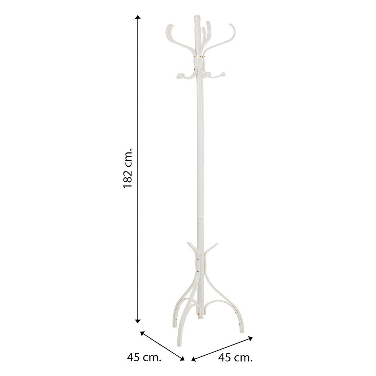 GARDEROBE aus holz 45x45x182cm - Weiß, Holz (45/182/45cm) - Wanderlust