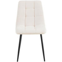 ESSZIMMERSTUHL 2er Set Fanor Cord Creme Wohnzimmerstuhl - Creme, Textil (45/84/55cm) - DELUKE