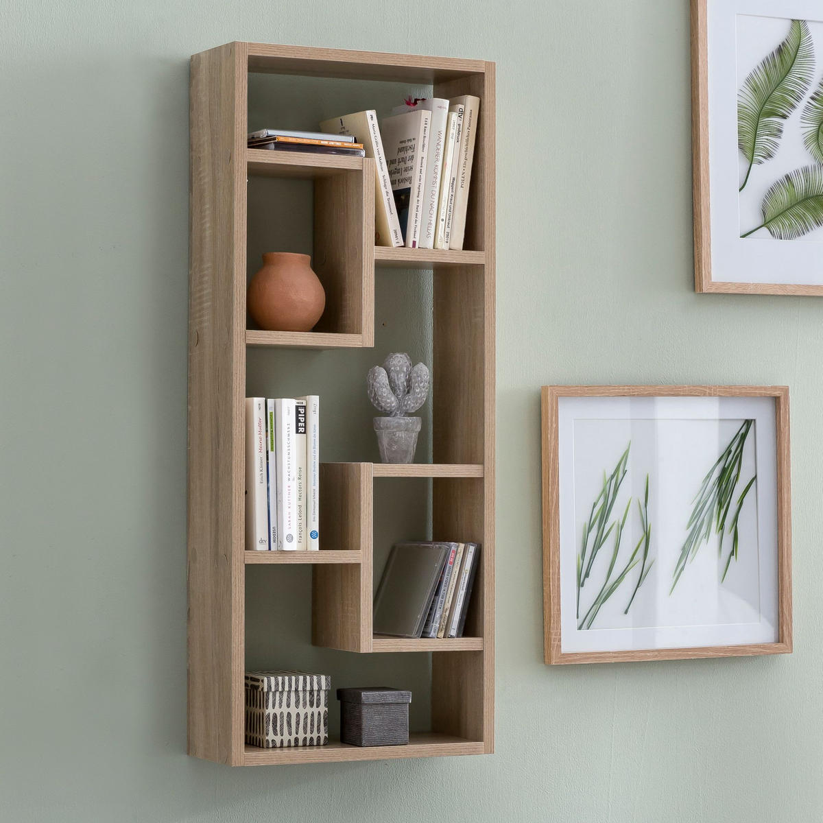 WANDREGAL ITTER Spanplatte Freischwebend Modern, Beige 36x15x90 cm - Beige, Holz (36/90/15cm) - KADIMA DESIGN