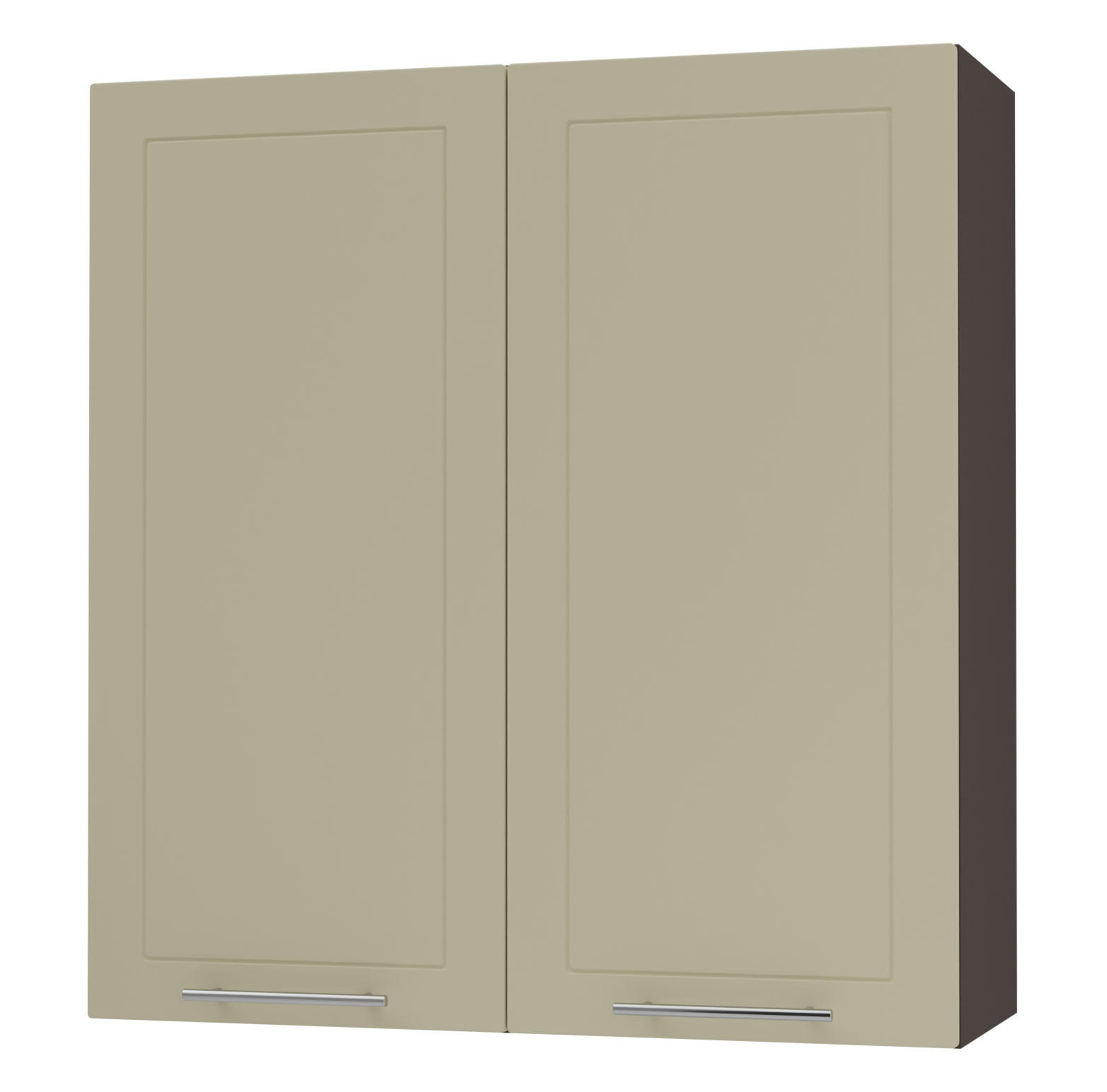 Feldmann-Wohnen Küchenhängeschrank Creme, Dunkelgrau 90x96x32.5 cm