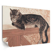 POSTER - 84x59 cm (A1) - Théophile Steinlen - Eine Katze auf dem Geländer - Braun, Textil (84/59.4/0.1cm) - TULUP