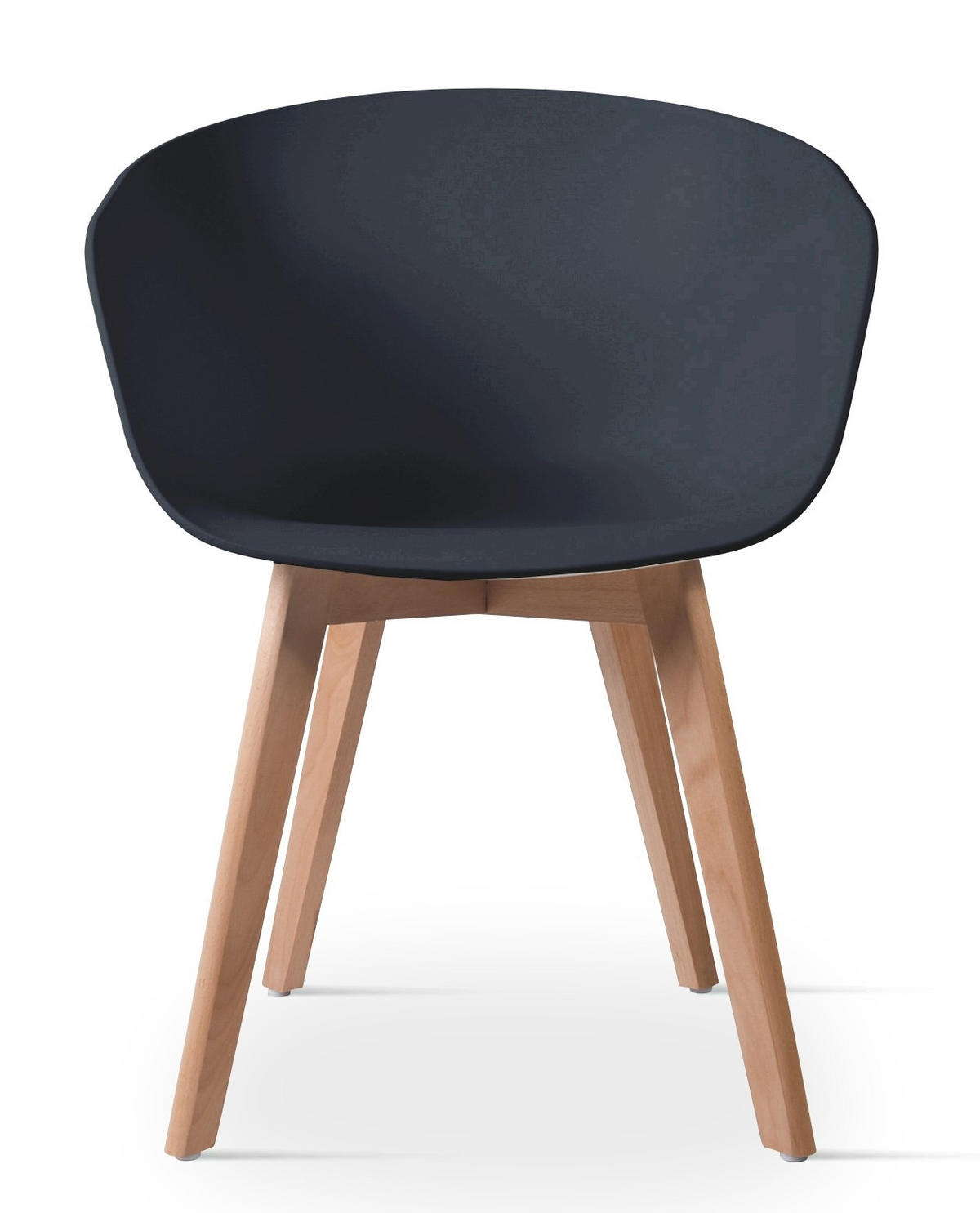 STUHL 4er-Set Polypropylen Schwarz - Schwarz, Kunststoff (55/76/56cm) - Nordlys