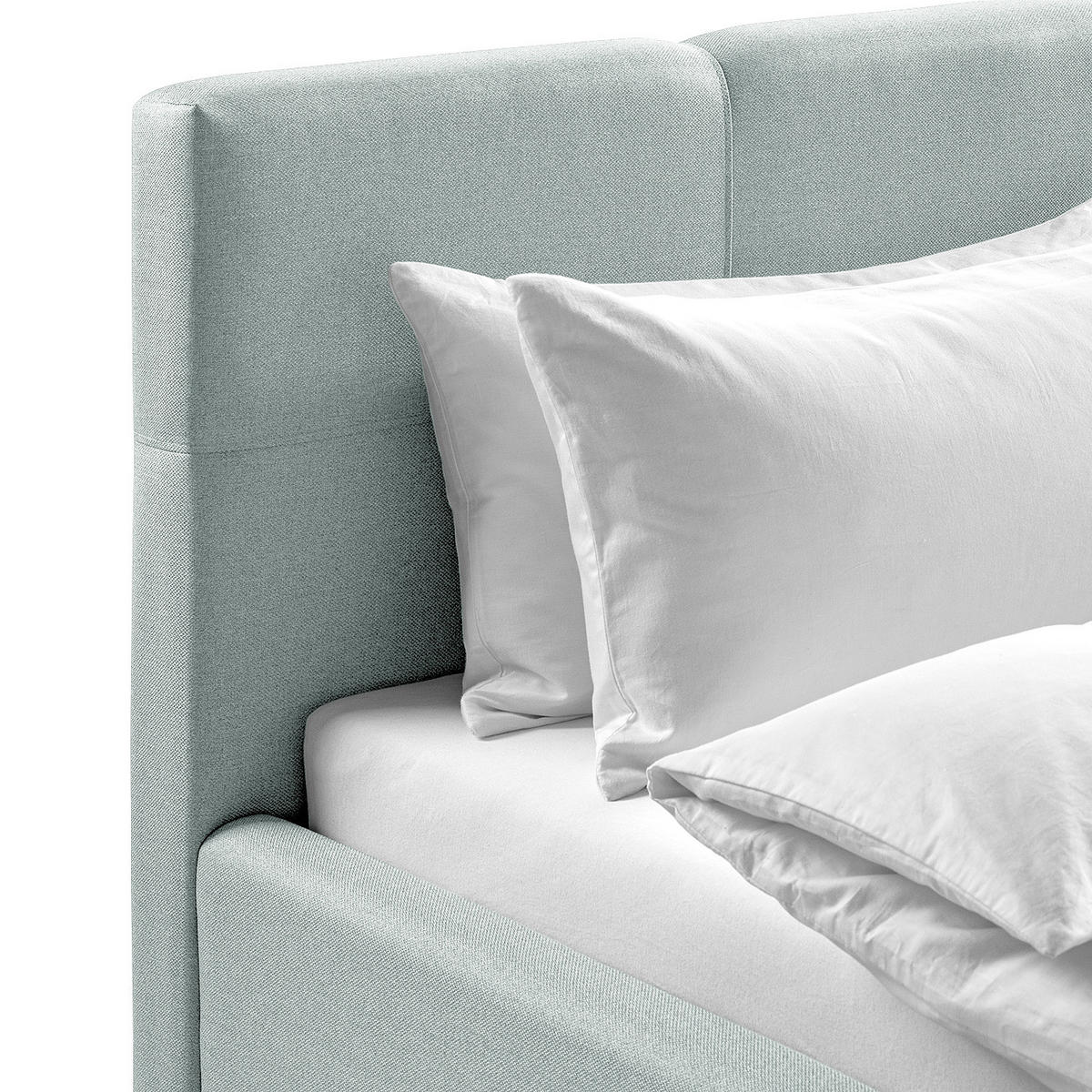 POLSTERBETT - Blaugrau, Textil (200/200cm) - home24