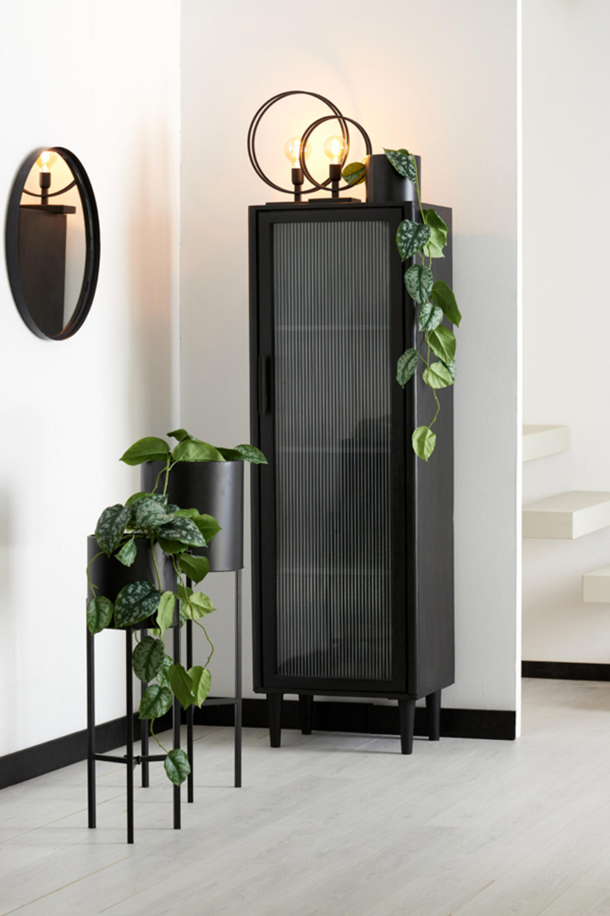 TISCHLAMPE Rudra Schwarz Ø35/40 cm - Schwarz, Metall (35/10/40cm) - Light & Living