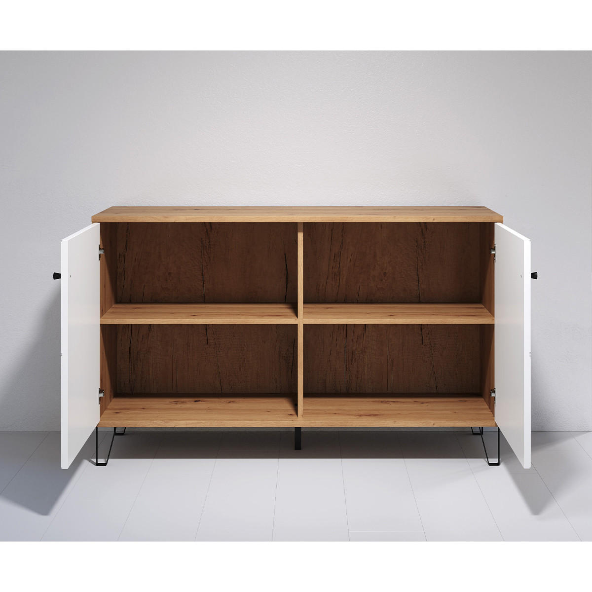 SIDEBOARD Touch Weiß - Weiß, Holzwerkstoff (123/76/40cm) - Trendteam