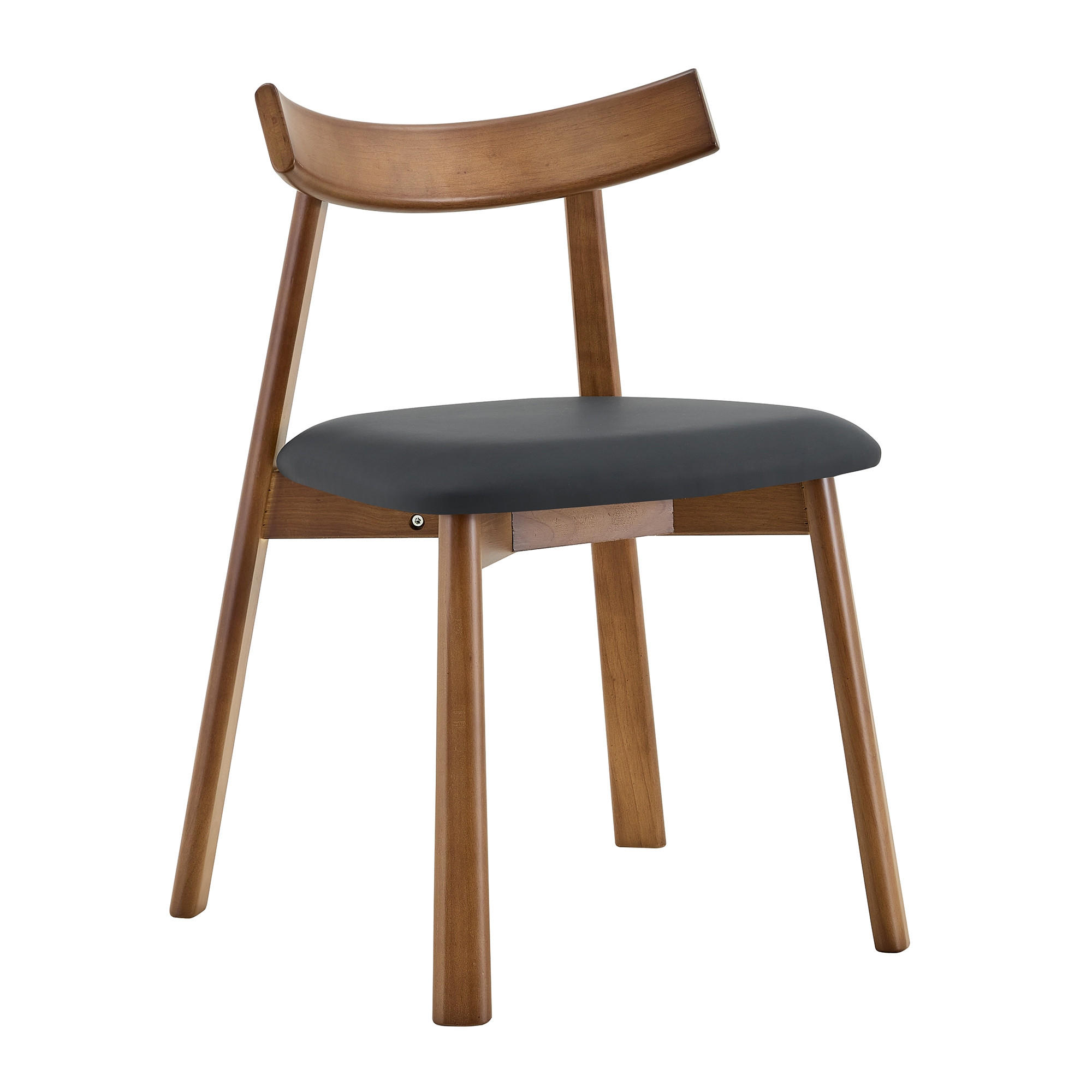 STUHL-SET DE-36709 2 Stück mit Holzgestell und gepolsterter Sitzfläche Schwarz - Schwarz, Holzwerkstoff (49/77.5/50cm) - ComfortXL
