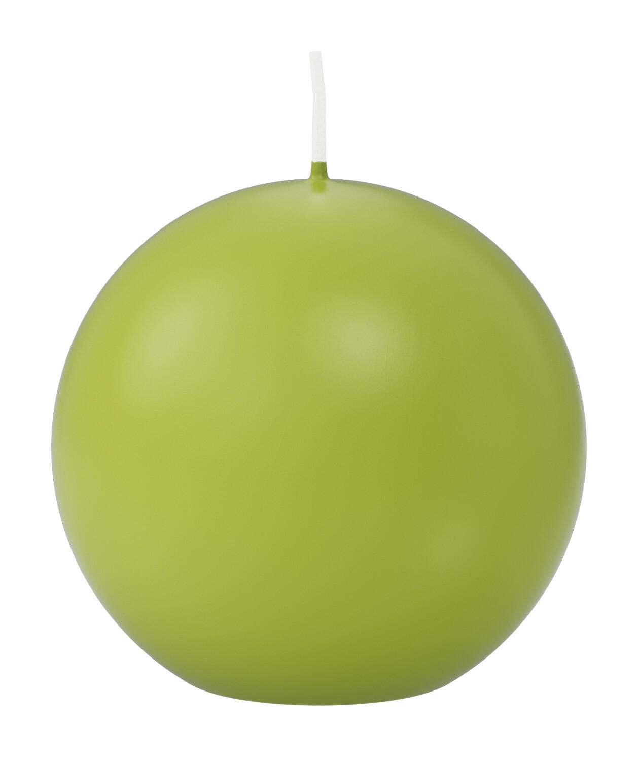 KUGELKERZEN Apfelgrün Ø 80 mm, 6 Stück - Apfelbaumfarben, Paraffin (8/8/8cm) - Wiedemann Kerzen