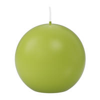 KUGELKERZEN Apfelgrün Ø 80 mm, 6 Stück - Apfelbaumfarben, Paraffin (8/8/8cm) - Wiedemann Kerzen