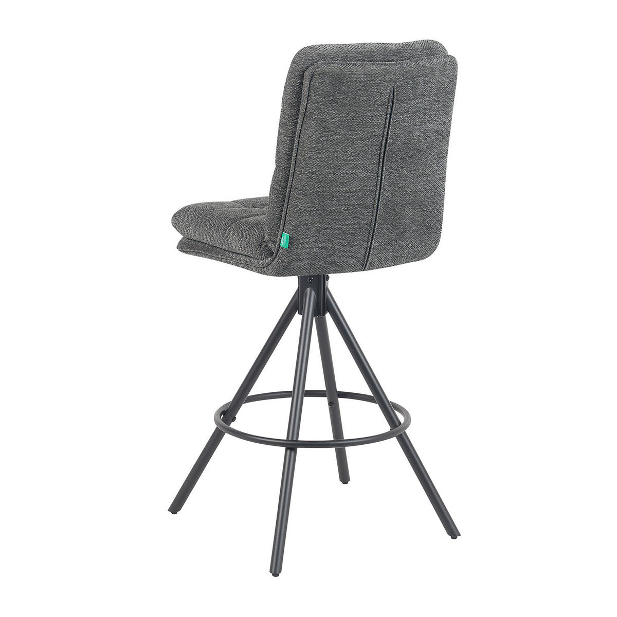 BARHOCKER Tayo - Schwarz/Grau, Textil/Metall (46/106/57cm) - DUBI Möbel