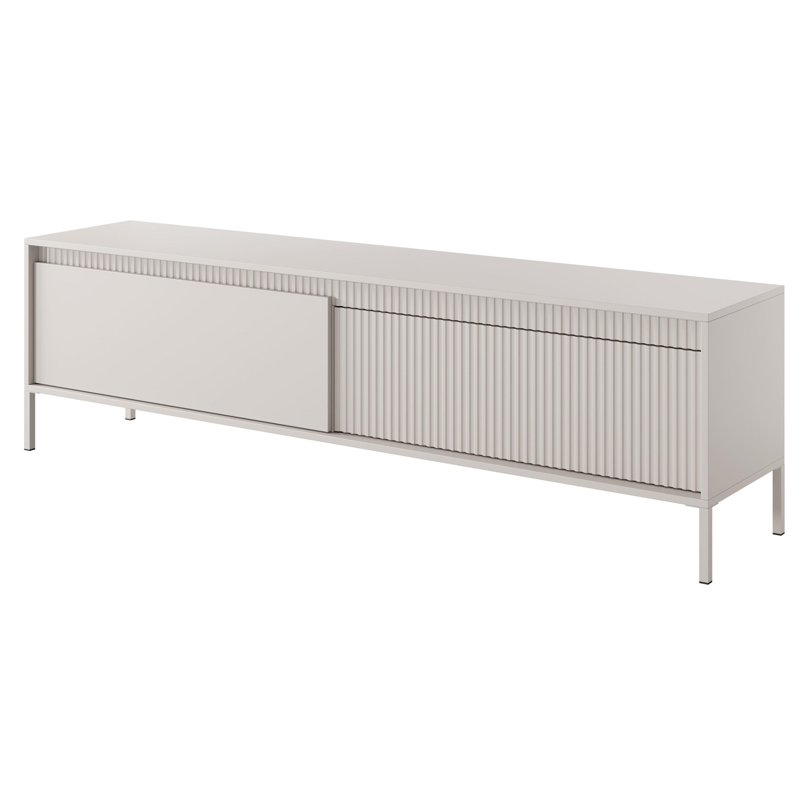 LOWBOARD SENSATO 187,1x39,5x53,4 cm mit 2 Türen Beige - Beige, Holzwerkstoff (187.1/53.4/39.5cm) - MASSENO