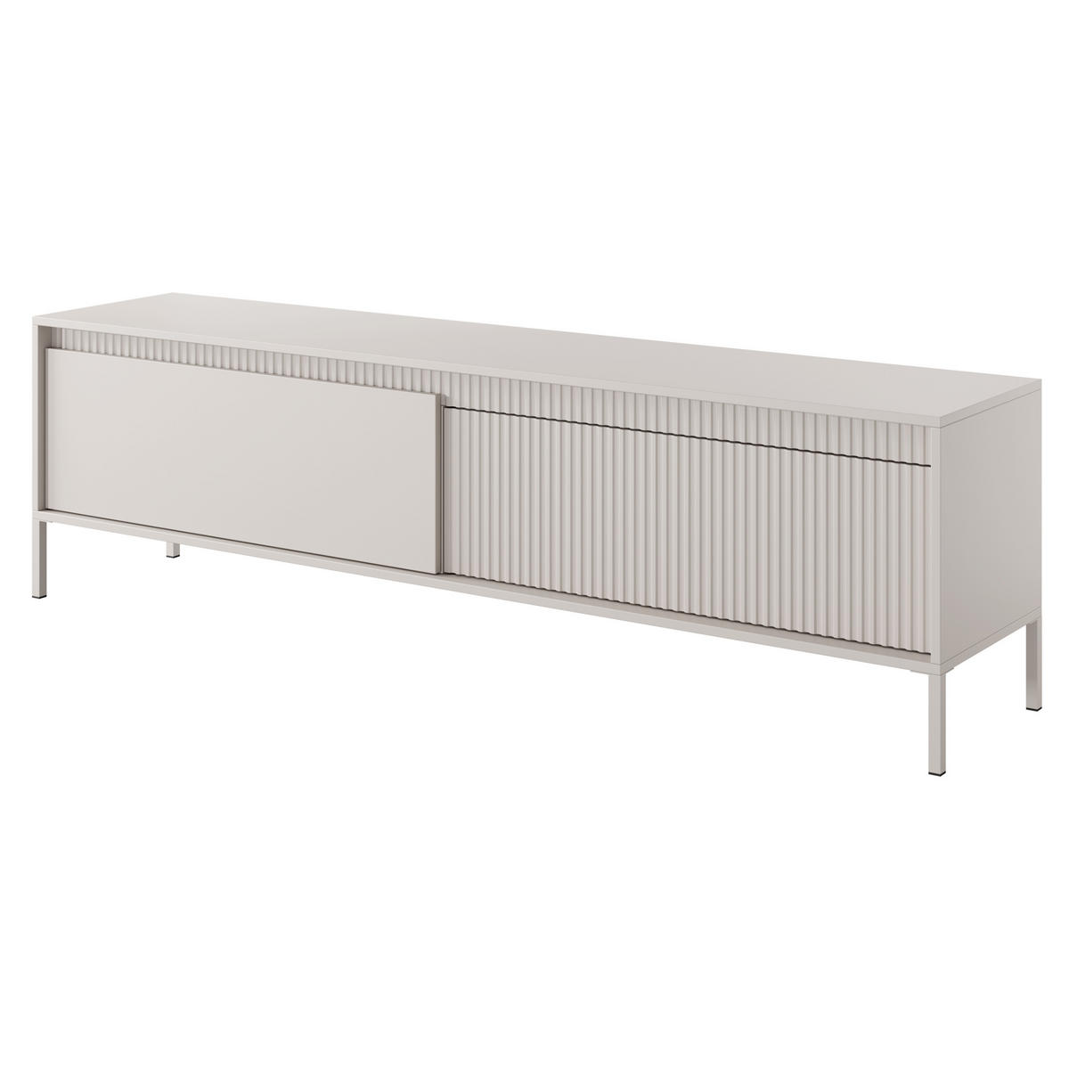 LOWBOARD SENSATO 187,1x39,5x53,4 cm mit 2 Türen Beige - Beige, Holzwerkstoff (187.1/53.4/39.5cm) - MASSENO