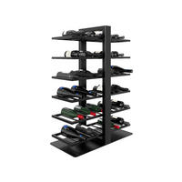 WEINREGAL Corse Metall,Schwarz, Für 60 Weinflaschen 110/80/30cm - Schwarz, Metall (30/110/80cm) - Metalo Pro