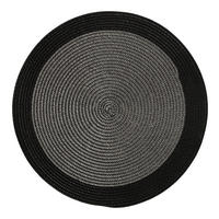 DEKORATIVES TISCHSET Lisena - Schwarz, Kunststoff (38cm) - home&you