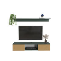 TV-ELEMENT Elia Grün Hazeran - Dunkelgrün, Holzwerkstoff (140/25.6/32cm) - Decorotika