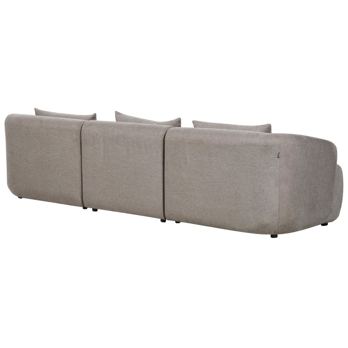 3-SITZER-ECKSOFA Stoff taupe rechtsseitig Svansele - Taupe, Textil (278/174cm) - Beliani