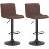 BARHOCKER 2er Set Samt braun - Braun, Textil/Metall (41/87/49cm) - CLP