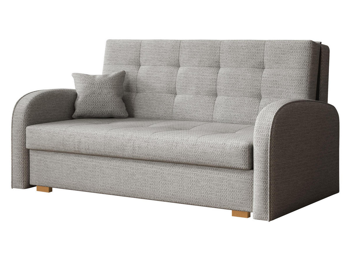 SCHLAFSOFA Viva Gold III - Hellgrau/Braun, Holz/Textil (153/85/98cm) - MIRJAN24