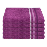 GÄSTETUCHSET Skyline Color - 5-teilig - 30 x 50 cm - Violett - Violett, Textil (30/50cm) - SCHIESSER