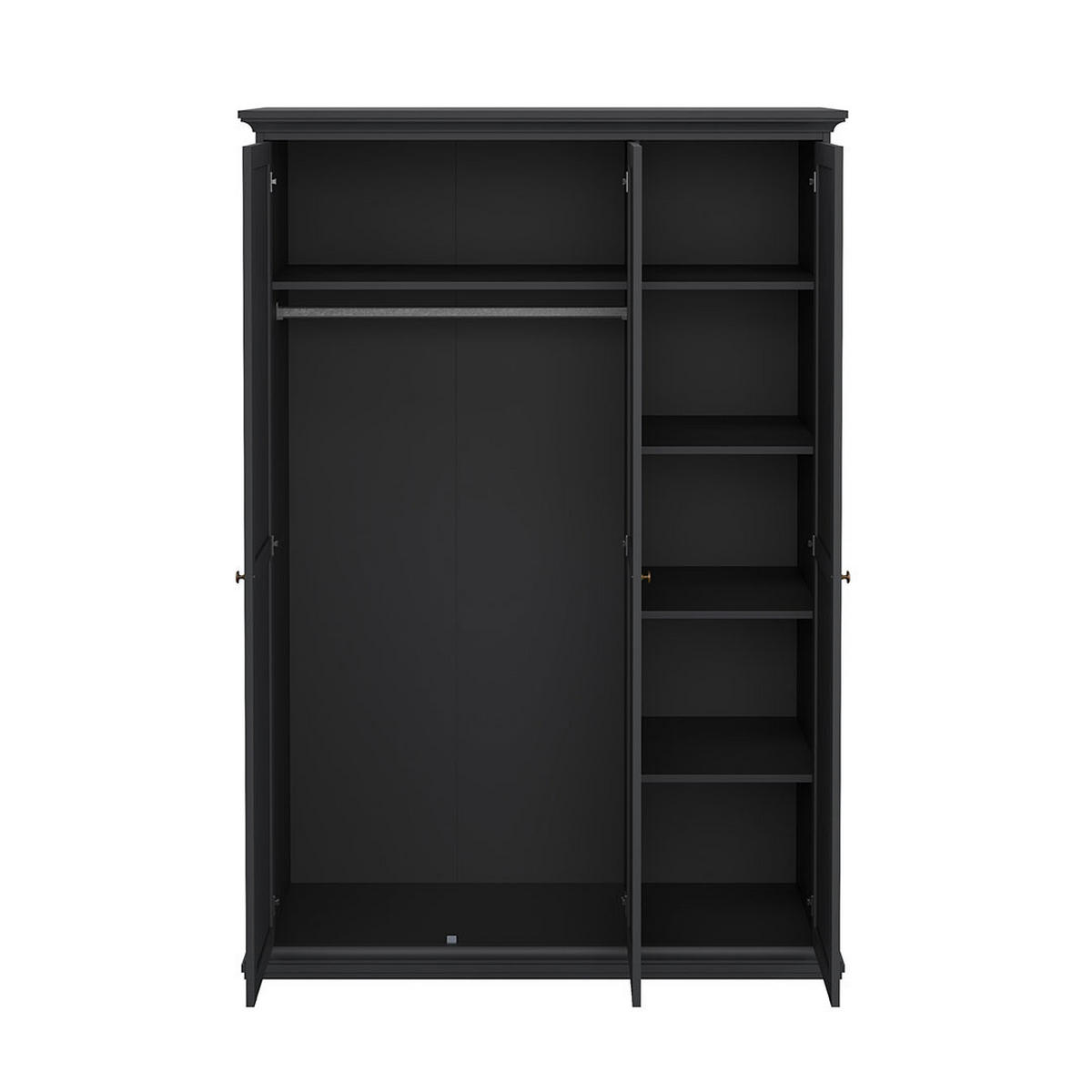 GARDEROBENSCHRANK mattgrau - Grau, Holzwerkstoff (139/201/60cm) - ebuy24
