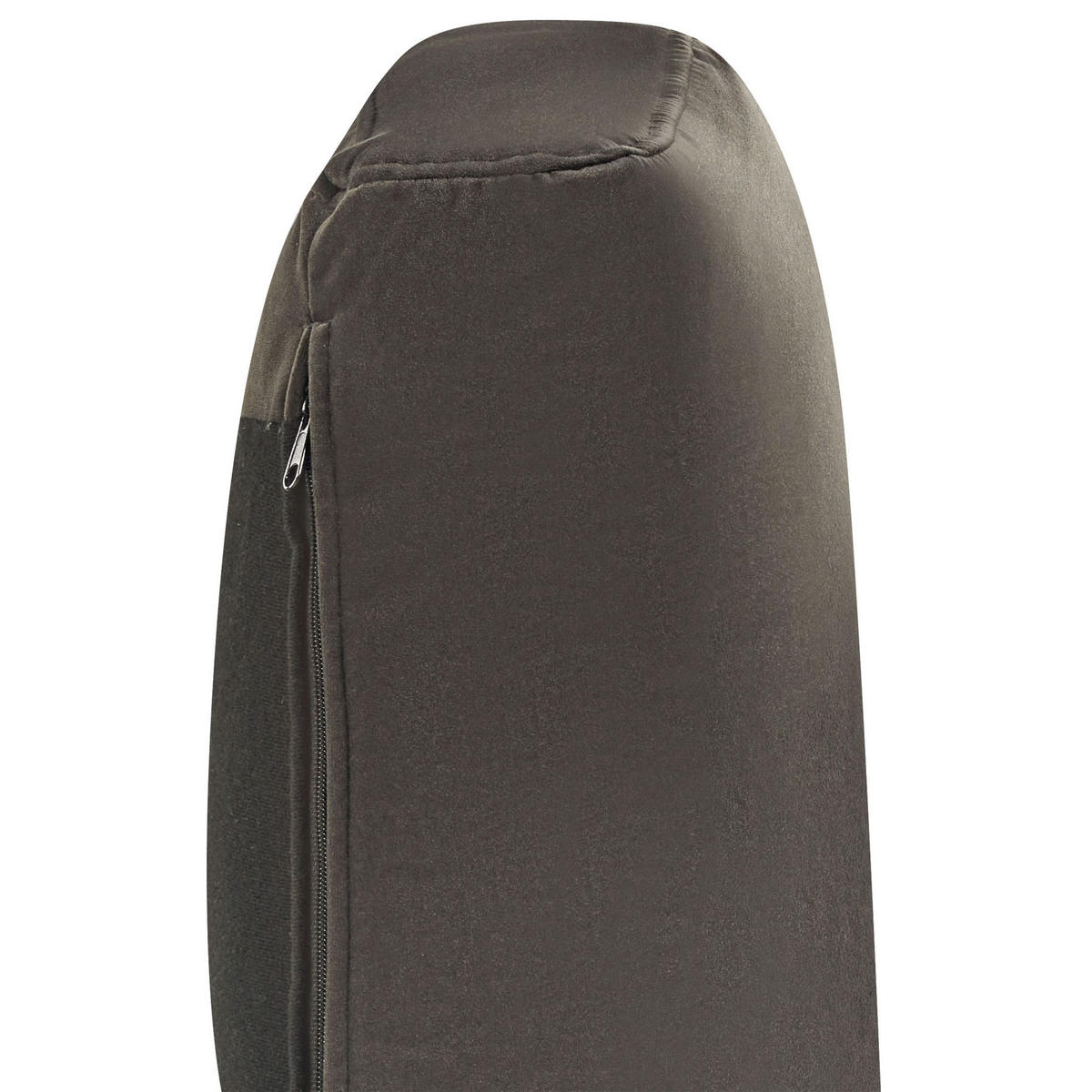 3-SITZER-SOFA Samtstoff Graphitgrau Maunu - Graphitfarben/Schwarz, Textil (237/76/83cm) - Beliani