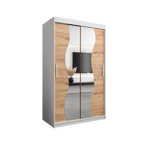 SCHWEBETÜRENSCHRANK 200/120/62 2-türig - Silberfarben/Eiche Artisan, Holz/Kunststoff (120/200/62cm) - Abiks Möbel