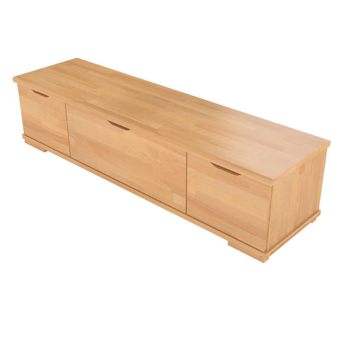 MASSIVHOLZ-TV-SCHRANK Arhus, Buche - lackiert, Naturfarben - Buchefarben, Holz/Buchenholz (157.2/38.5/45cm) - Visby