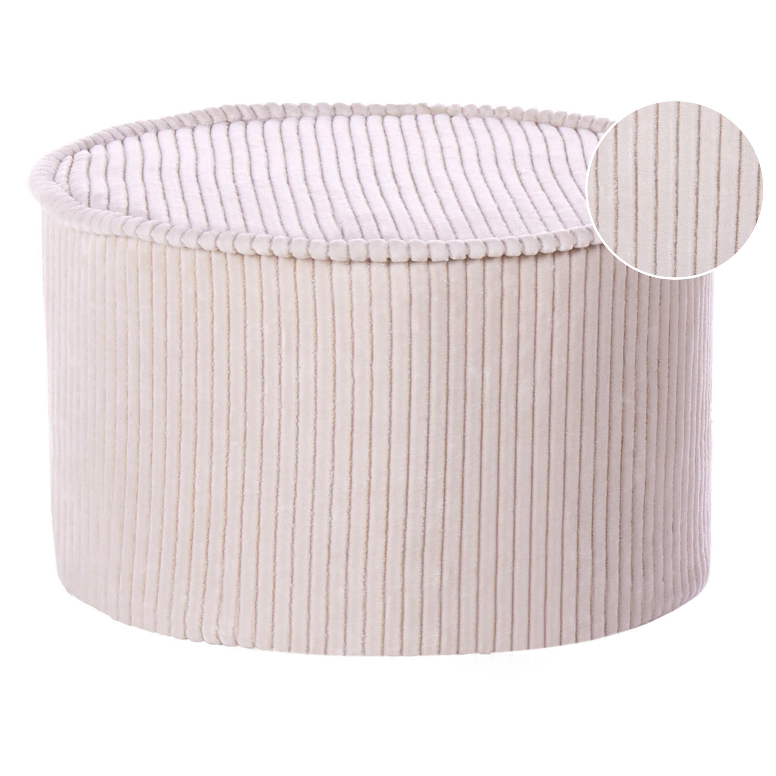 POUF Hellbeige Zikria - Beige, Textil (40/25/40cm) - Beliani
