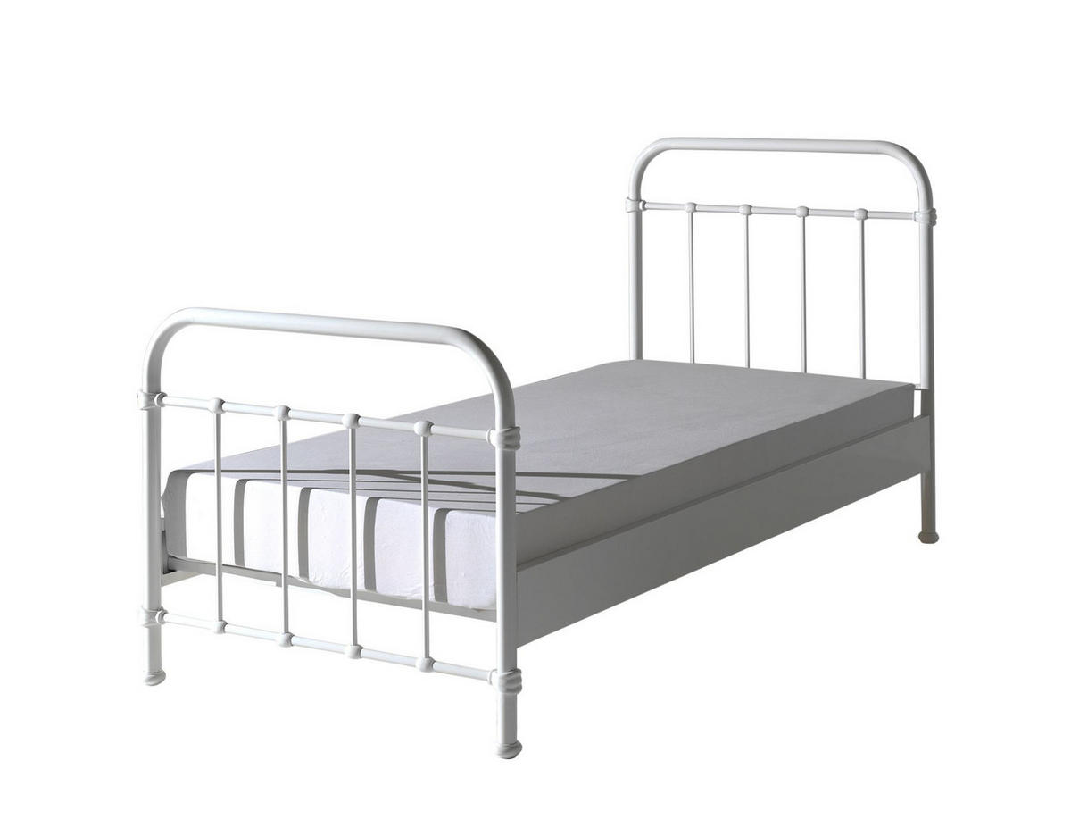 METALLBETT Karlyn 210x111x98 aus Metall in Weiß - Weiß, Metall (90/200cm) - 58aufmkessel