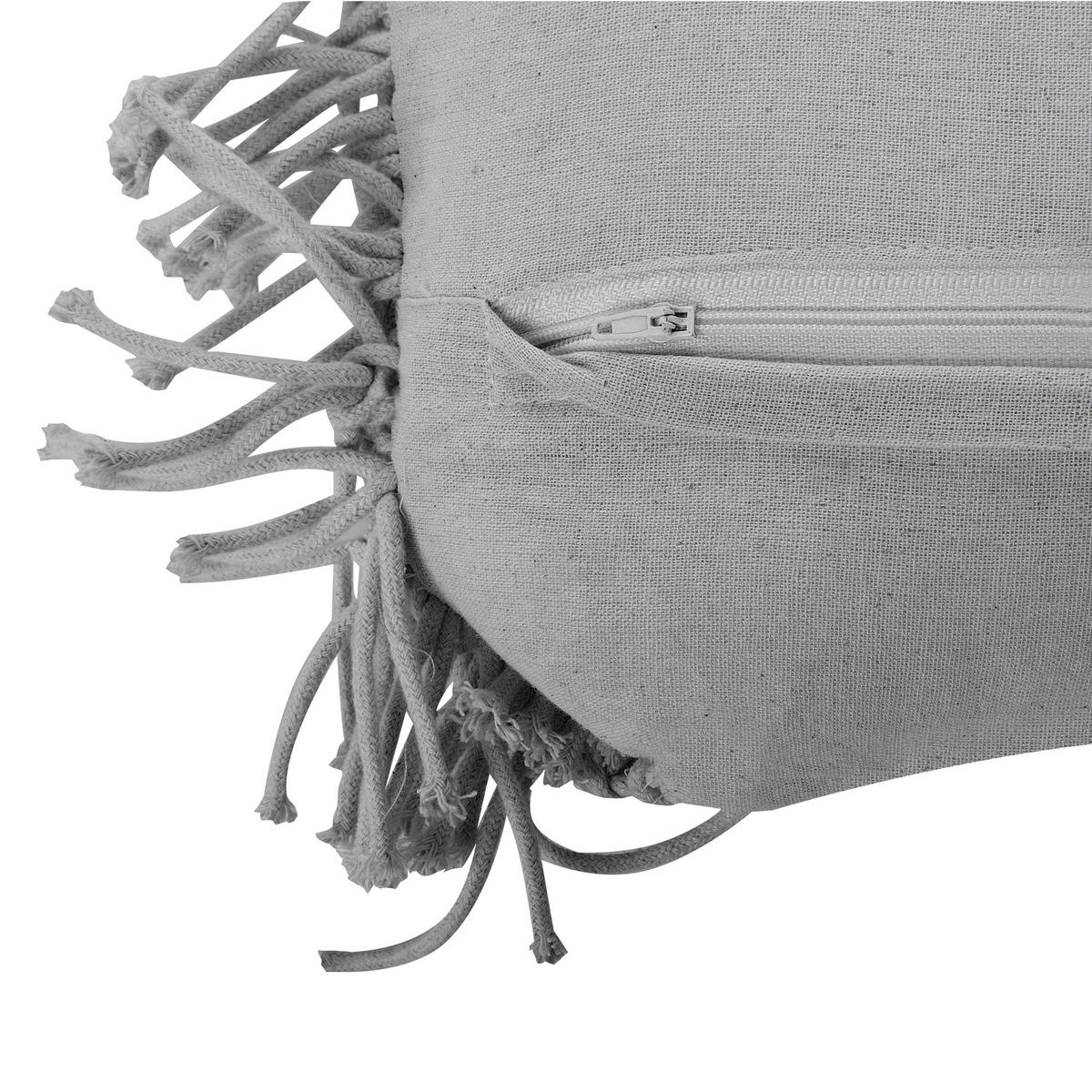 DEKOKISSEN 2er-Set Hellgrau 30/45 cm Kirikkale - Hellgrau, Naturmaterialen/Textil (30/45cm) - Beliani