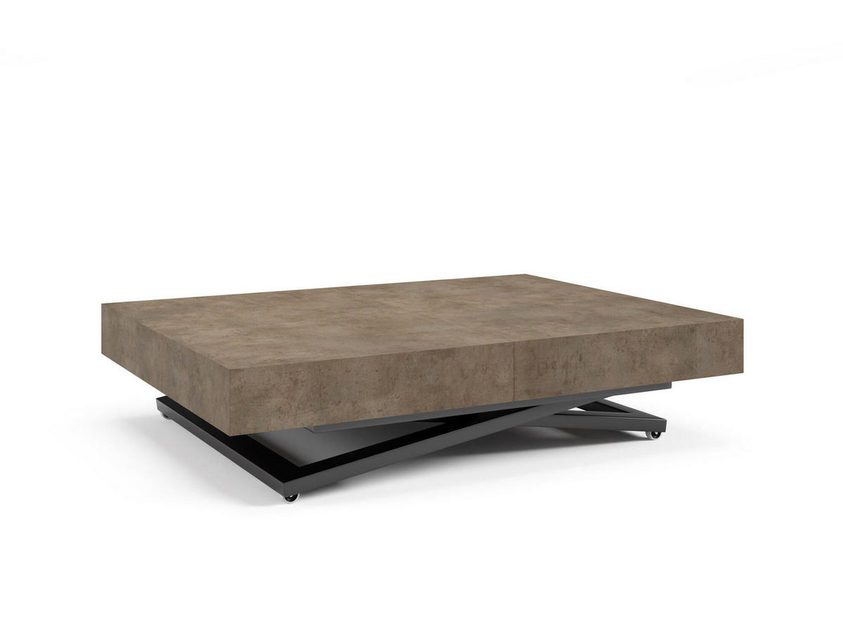 COUCHTISCH SANNA U Dunkelgrau 80x200x80 cm - Dunkelgrau, Holzwerkstoff (200/80/80cm) - FURNLUX