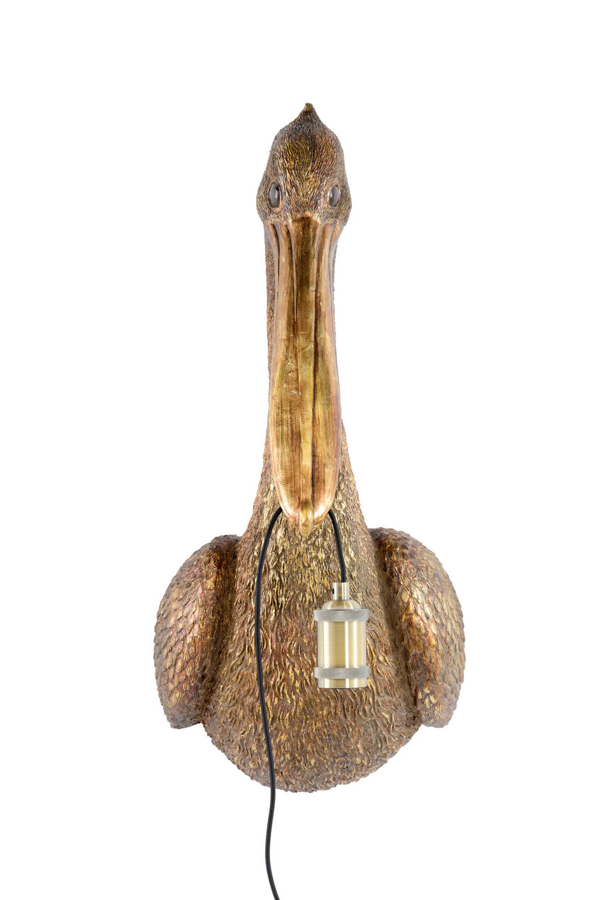 WANDLEUCHTE Pelikan Bronze 33/28/63 cm - Bronzefarben, Kunststoff (28/63/33cm) - Light & Living